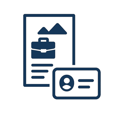 フライヤーと名刺のアイコン